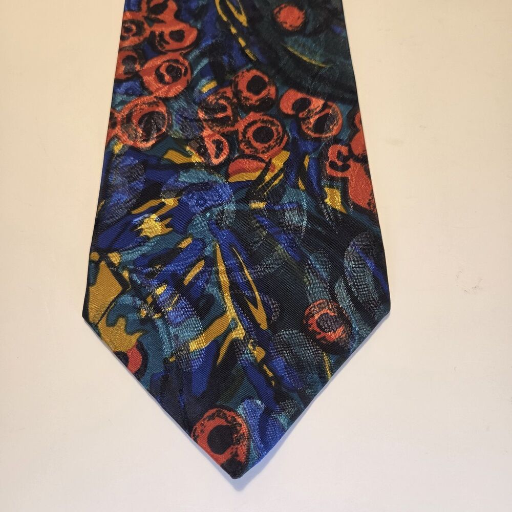 Stefano Rossini Abstract Print 100% Silk Tie Vintage Men’s Silk Tie
